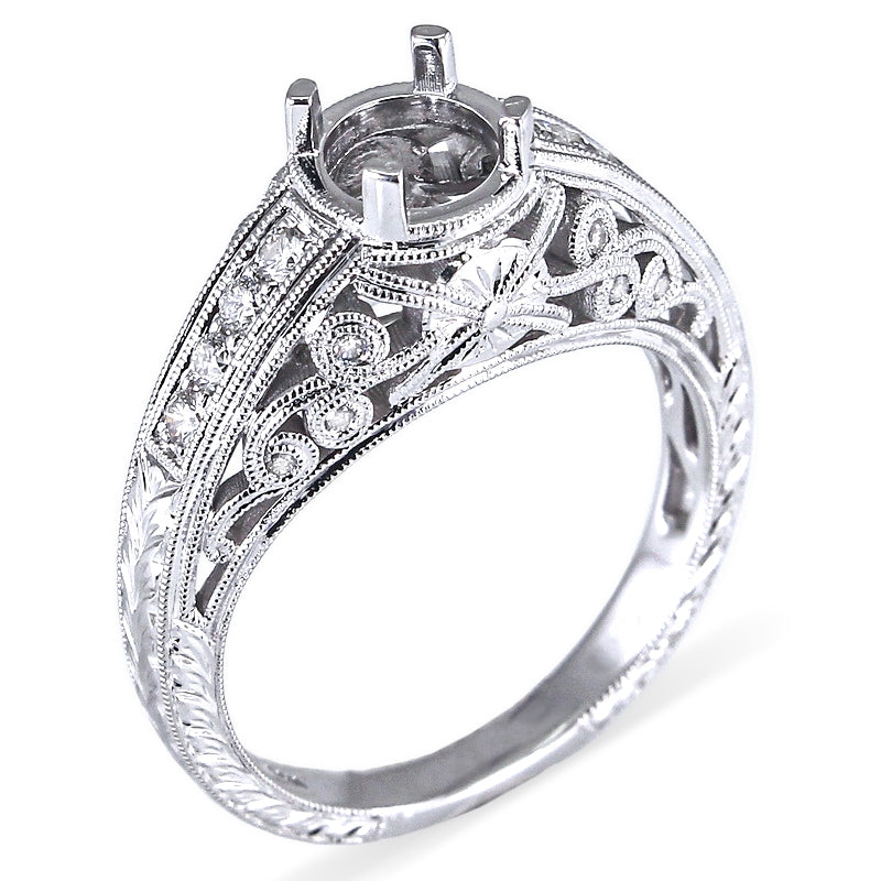 Gordon Clark Petite Vintage Diamond Engagement Ring by Jolie Designs
