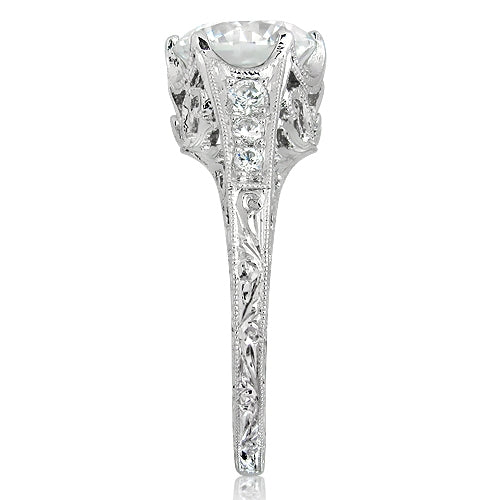 Antique Inspired Milgrain Diamond Engagement Ring by Gordon Clark