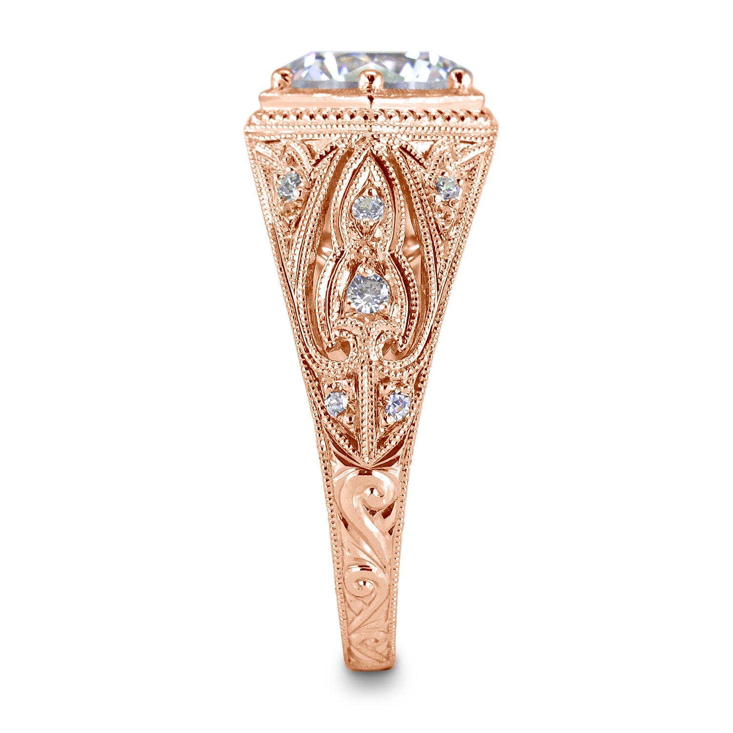 Vintage Inspired Diamond Engagement Ring by Jolie Designs