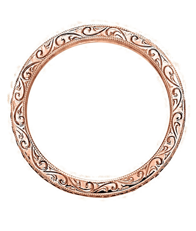 Gordon Clark Engraved Pave and Channel Set Diamond Band by Jolie Designs