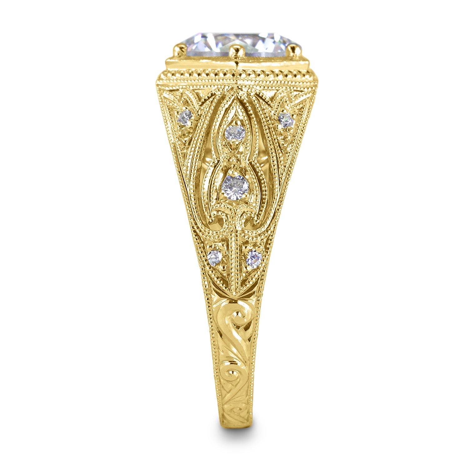 Vintage Inspired Diamond Engagement Ring by Jolie Designs