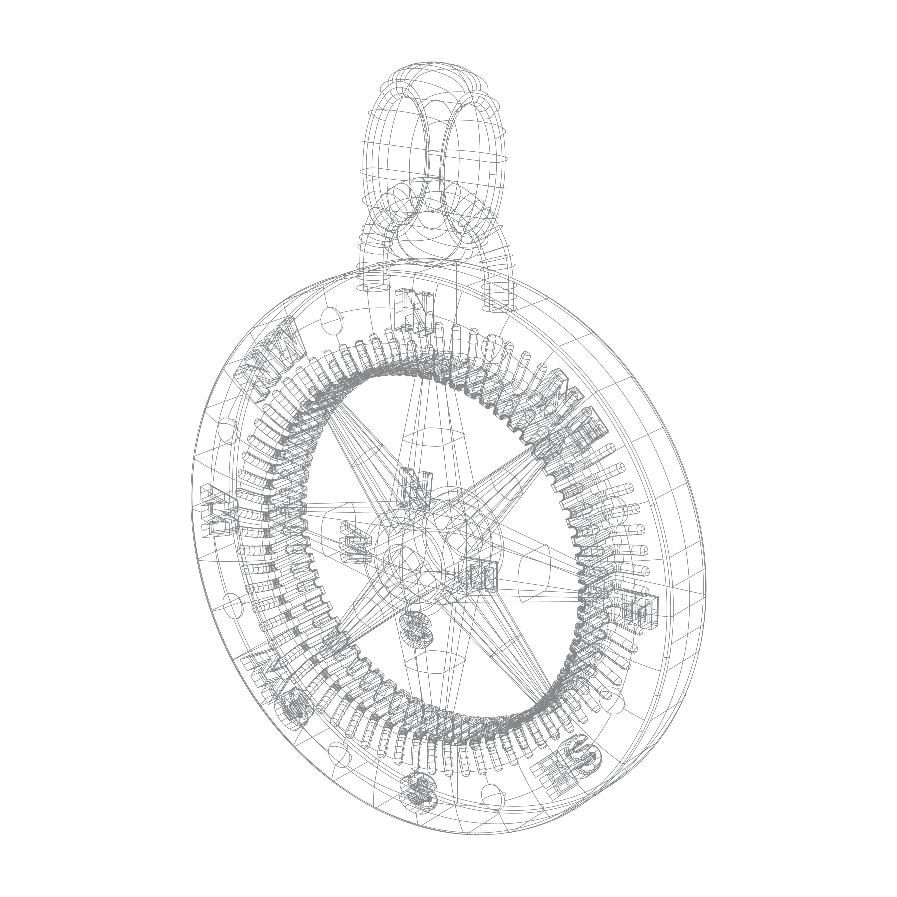 Custom 18K Gold Compass Pendant Design by Jolie Designs
