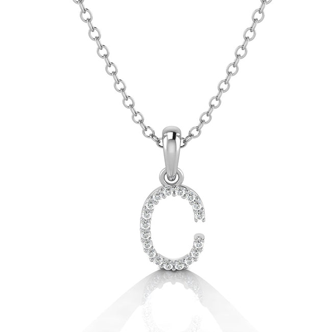 Initial Letter C Pendant Charm by Jolie Designs
