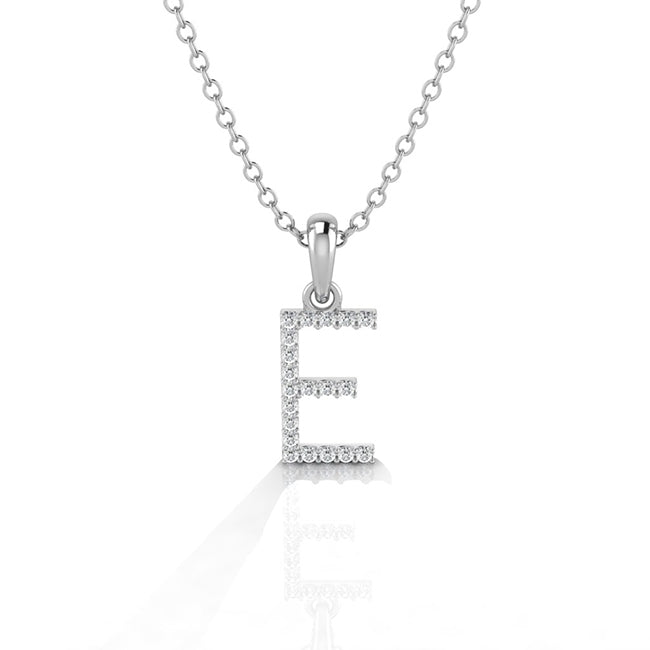 Letter E Initial Pendant with Bail by Jolie Designs