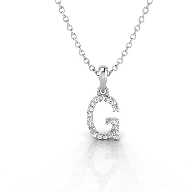 Initial Gold Letter G Pendant with Bail by Jolie Designs