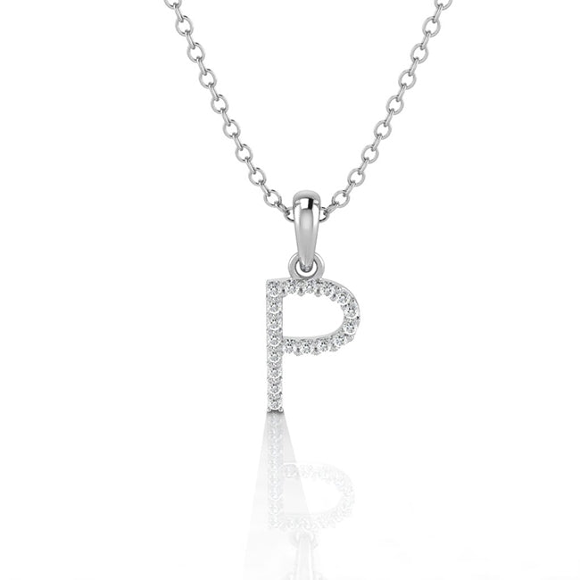 Letter P Charm in 14k Gold by Jolie Designs