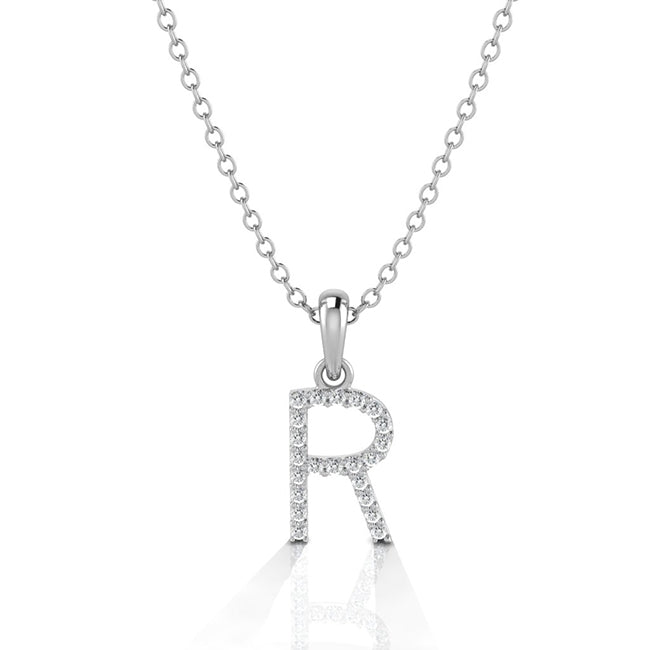 Letter R Initial Charm Pendant by Jolie Designs