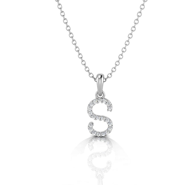 Letter S Initial Charm with Jump Ring and Bail by Jolie Designs