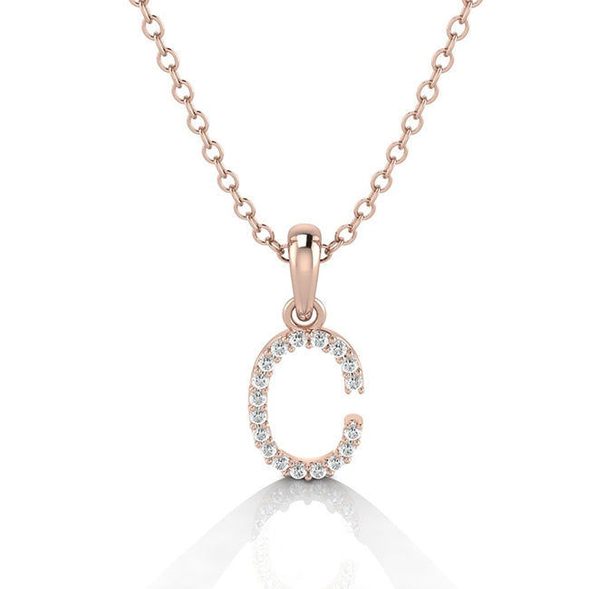 Initial Letter C Pendant Charm by Jolie Designs