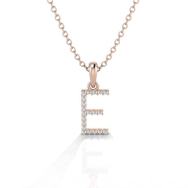 Letter E Initial Pendant with Bail by Jolie Designs