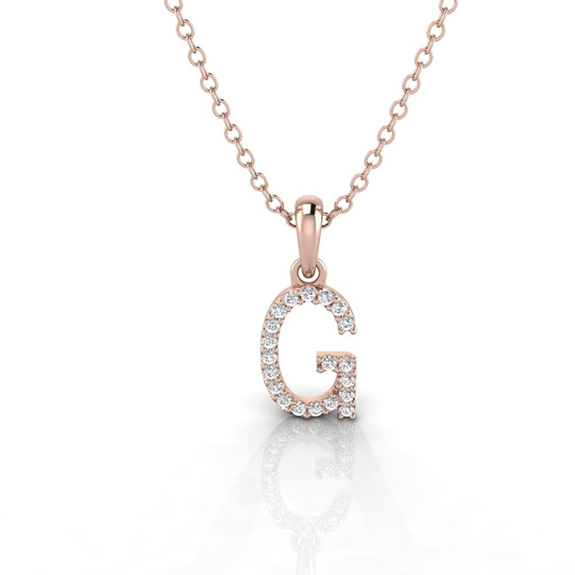 Initial Gold Letter G Pendant with Bail by Jolie Designs