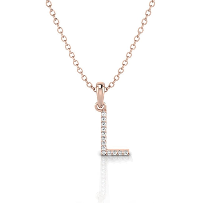 Letter L Initial Pendant with Jump Ring and Bail by Jolie Designs