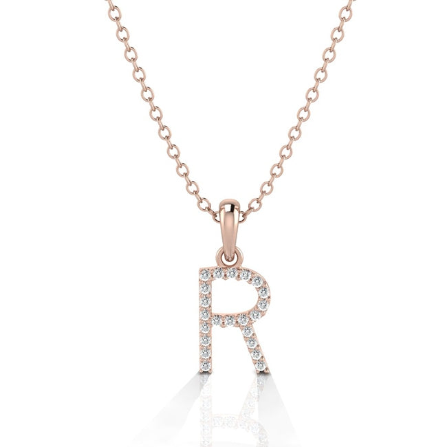 Letter R Initial Charm Pendant by Jolie Designs