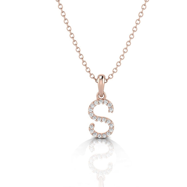 Letter S Initial Charm with Jump Ring and Bail by Jolie Designs