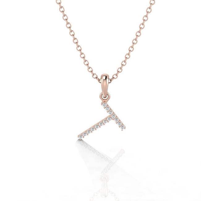 14K Gold Letter T Initial Charm Pendant | Jolie Designs