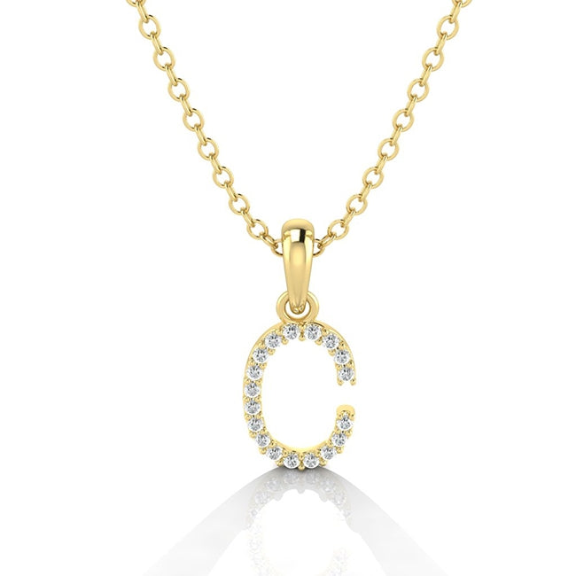 Initial Letter C Pendant Charm by Jolie Designs