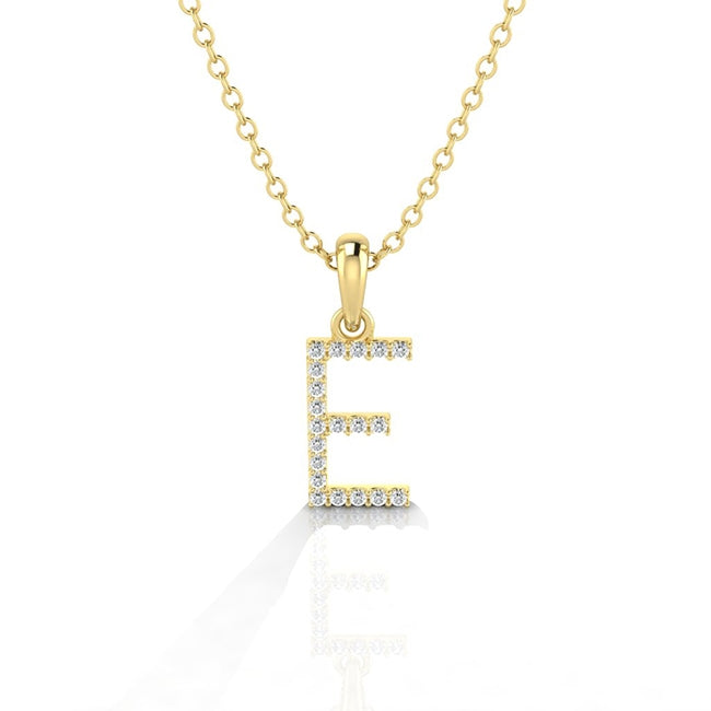 Letter E Initial Pendant with Bail by Jolie Designs