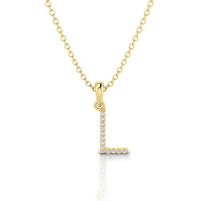 Letter L Initial Pendant with Jump Ring and Bail by Jolie Designs