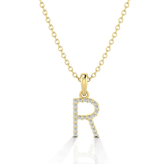Letter R Initial Charm Pendant by Jolie Designs