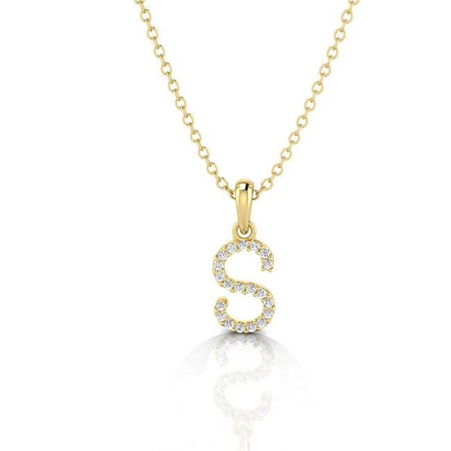 Letter S Initial Charm with Jump Ring and Bail by Jolie Designs