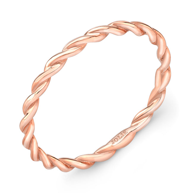 White Gold Twist Wedding Band by Jolie Designs