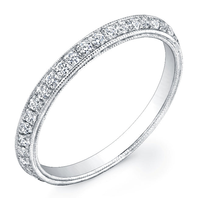 Angled Micro Pave Diamond Ring in High Polished Gold | Jolie Designs