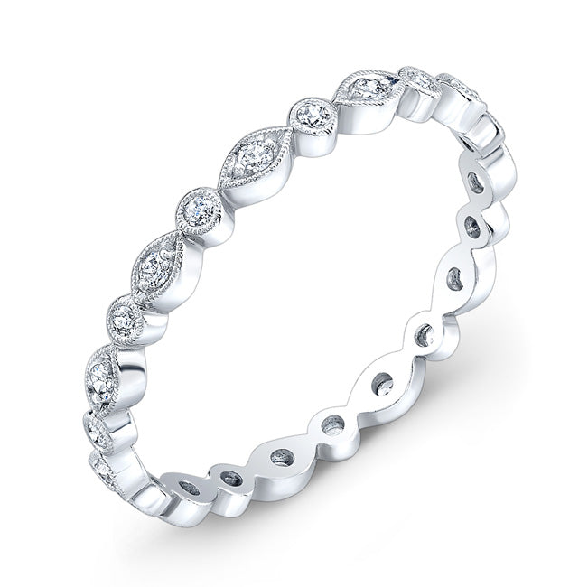 Stackable Diamond Wedding Ring by Jolie Designs
