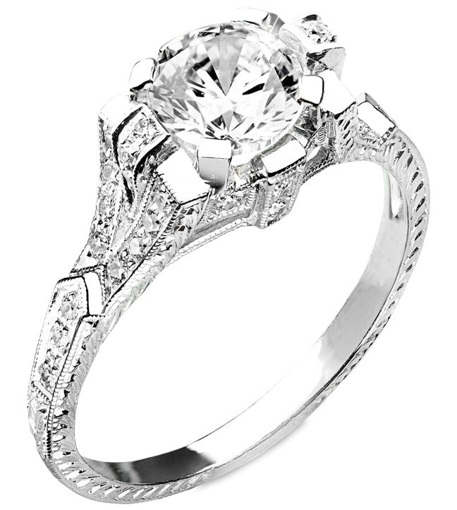 Jolie Designs Art Deco Style Diamond Engagement Ring - R171D