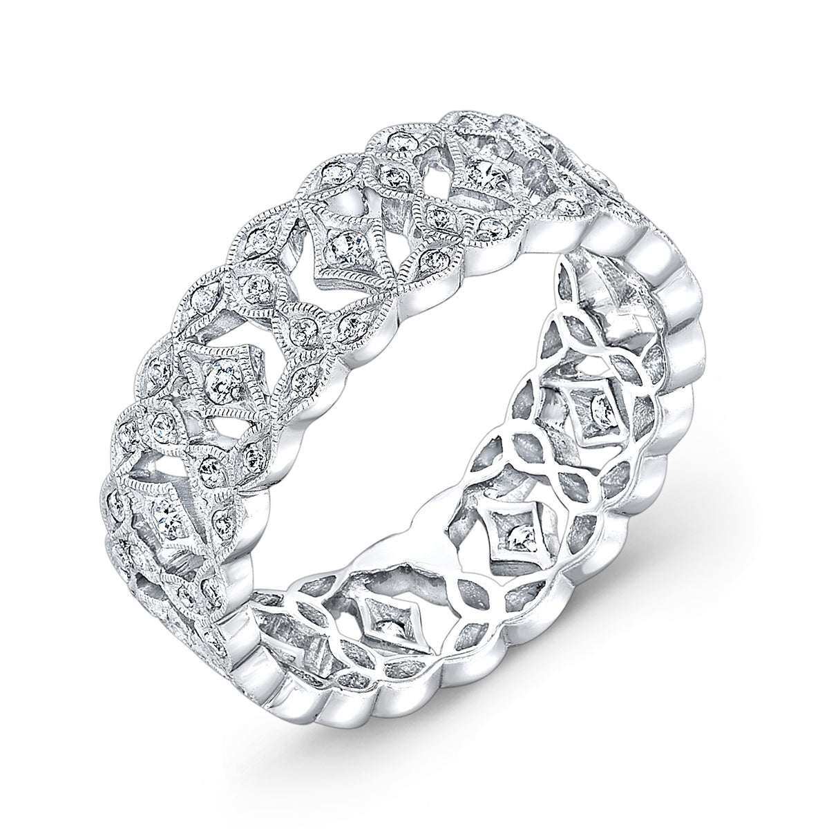 Pave' Set Diamond Engagement Ring by Jolie Designs