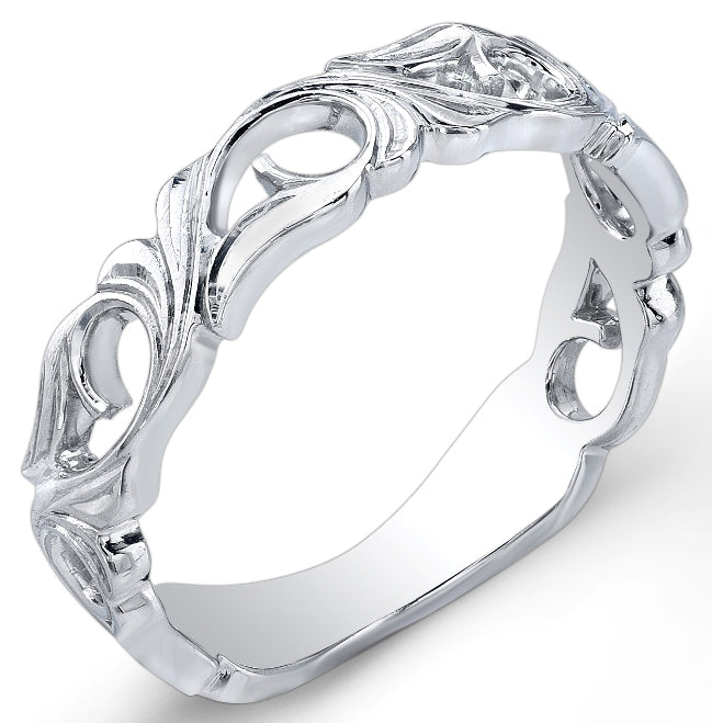 Jolie Designs Nouveau Style Vine Like Wedding Band - R303