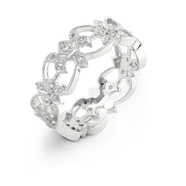 Jolie Designs Hand Crafted Rose Gold Diamond Wedding Ring - R4200D