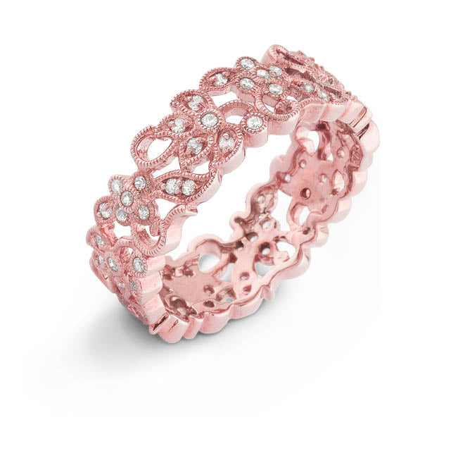 Jolie Designs Hand Crafted Rose Gold Diamond Wedding Ring - R4330D-ROSE