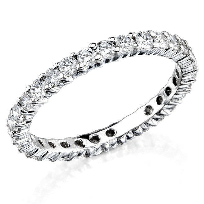 Shared Prong Diamond Stackable Ring by Jolie Designs