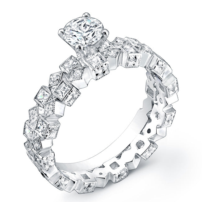 Semi Mount Diamond Engagement Ring for 0.25 to 1.0 Carat Center by Jolie Designs