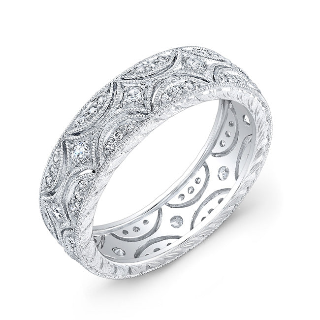 Micro Pave Diamond Ring with Custom Engraving by Jolie Designs