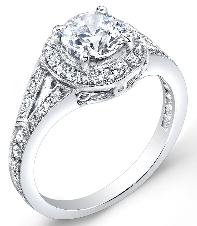 Jolie Designs Modern Nouveau Diamond Engagement Ring - RH357A