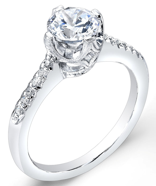 Jolie Designs Modern Nouveau Diamond Engagement Ring - RH6130D