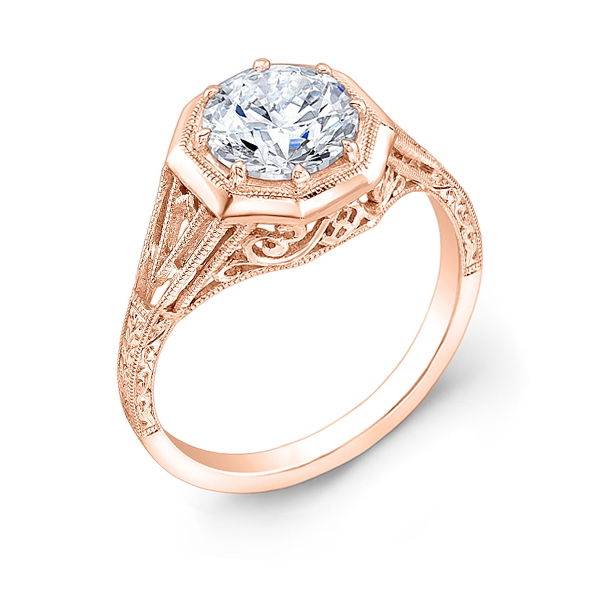 Antique Style Engagement Ring by Jolie Designs