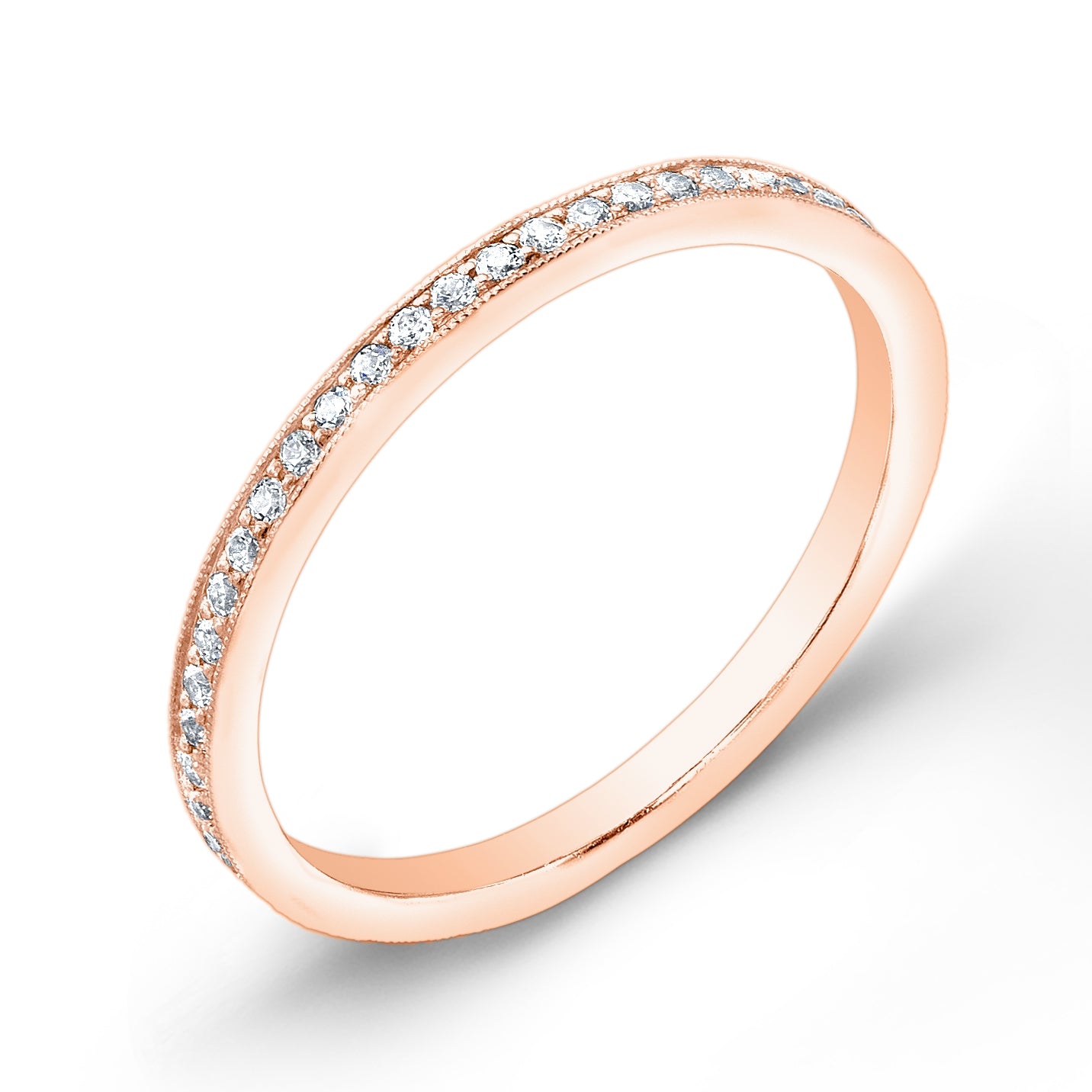 High Polished Pavé Set Diamond Ring by Jolie Designs