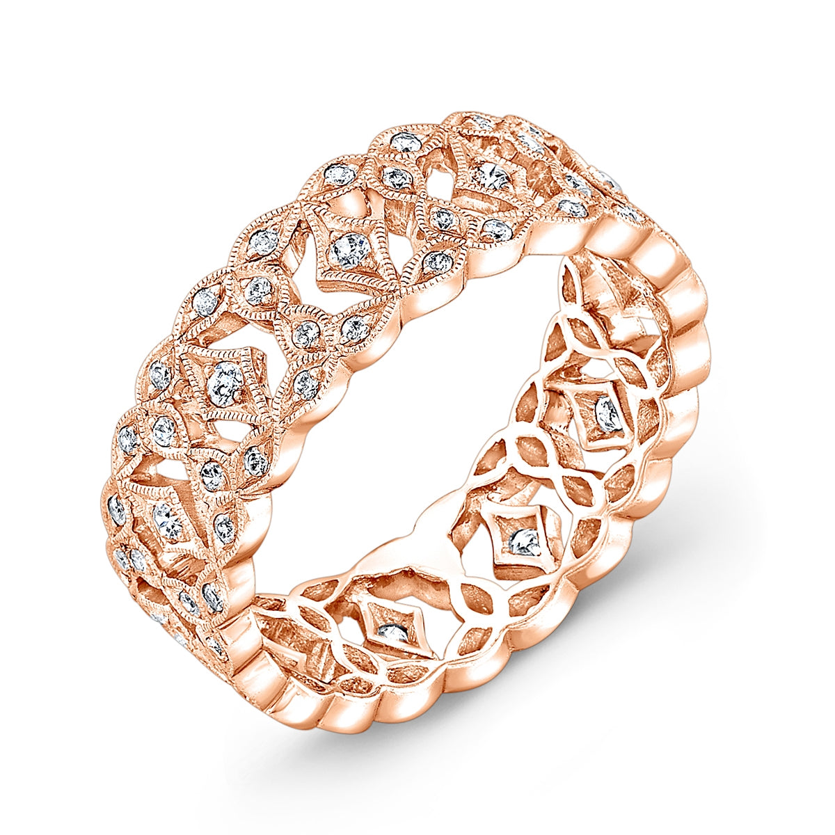 Pave' Set Diamond Engagement Ring by Jolie Designs