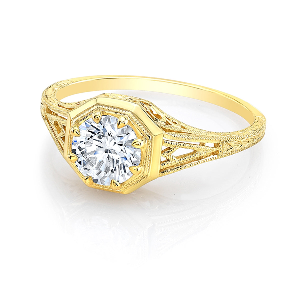 Antique Style Engagement Ring by Jolie Designs