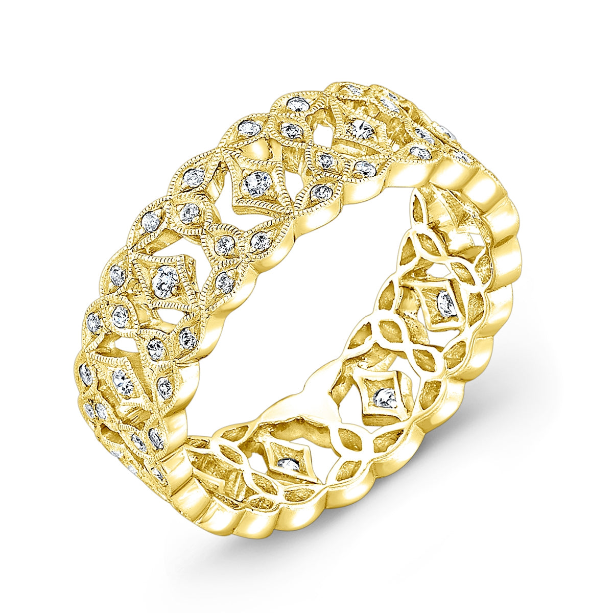 Pave' Set Diamond Engagement Ring by Jolie Designs