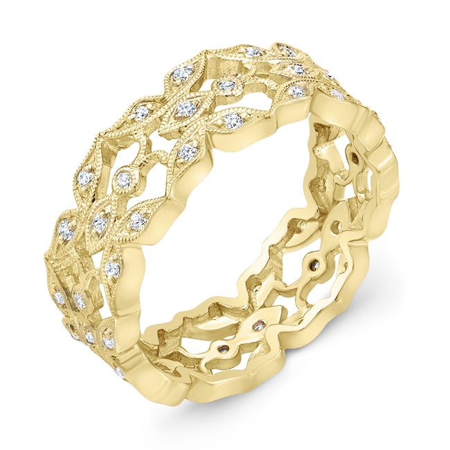 Butterfly Designed Stackable Diamond Wedding Ring by Jolie Designs