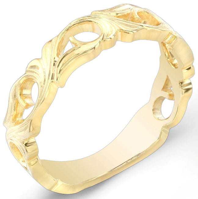 Jolie Designs Nouveau Style Vine Like Wedding Band - R303